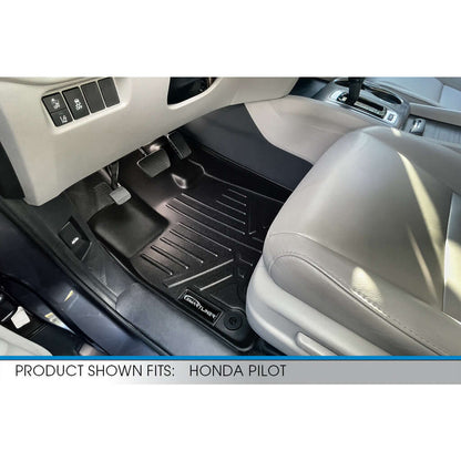 SMARTLINER Custom Fit Floor Liners For 2016-2022 Honda Pilot (8 Passenger Model) Smartliner USA