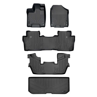 SMARTLINER Custom Fit Floor Liners For 2016-2022 Honda Pilot (7 Passenger Model) Smartliner USA