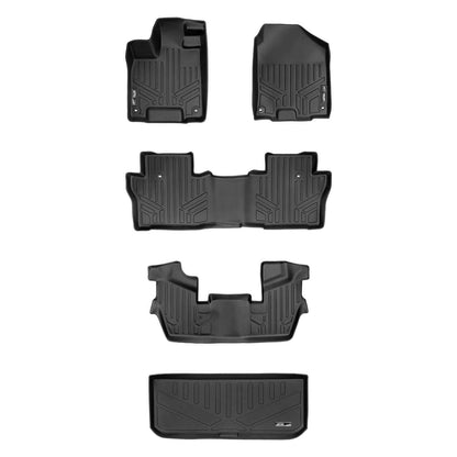 SMARTLINER Custom Fit Floor Liners For 2016-2022 Honda Pilot (7 Passenger Model) Smartliner USA