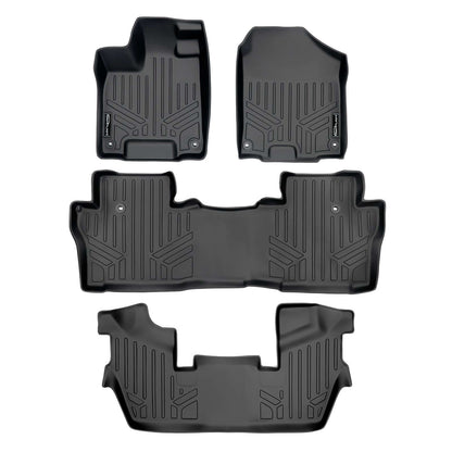 SMARTLINER Custom Fit Floor Liners For 2016-2022 Honda Pilot (7 Passenger Model) Smartliner USA