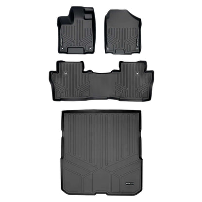 SMARTLINER Custom Fit Floor Liners For 2016-2022 Honda Pilot (8 Passenger Model) Smartliner USA