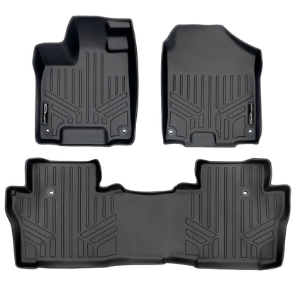 SMARTLINER Custom Fit Floor Liners For 2016-2022 Honda Pilot (7 Passenger Model) Smartliner USA