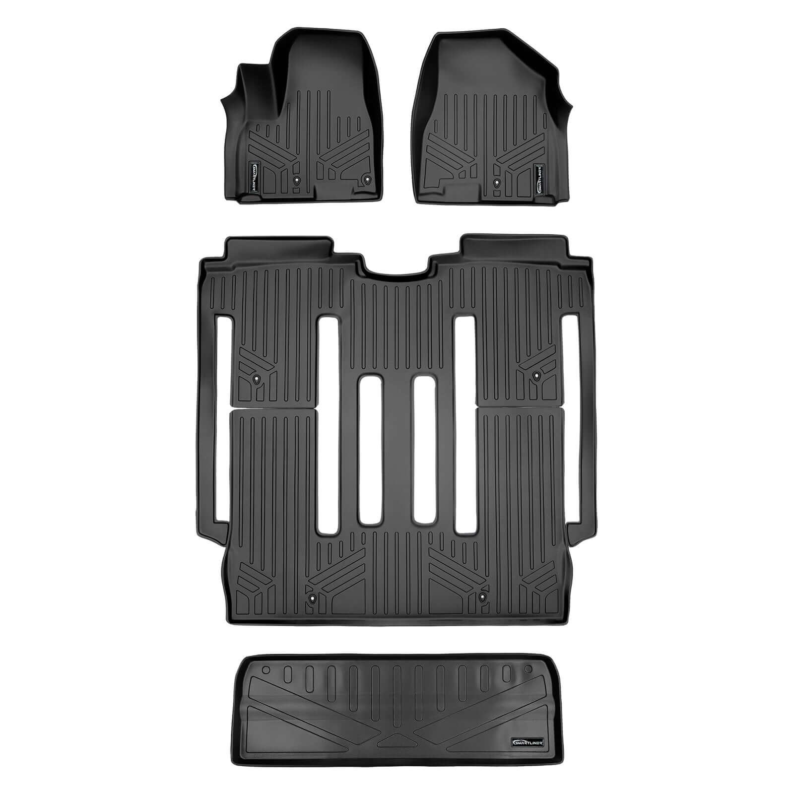 SMARTLINER Custom Fit Floor Liners For 2015-2021 Kia Sedona 8 Passenger Model Only Smartliner USA