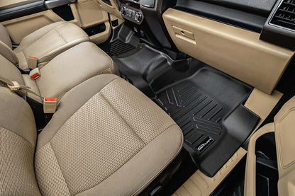 SmartCoverage™ Custom Fit Floor Liners For 2015-2025 Ford F-150 SuperCrew Cab With 1st Row Bench Seat No 2nd Row Underseat Storage Smartliner USA