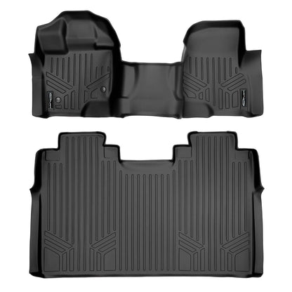 SmartCoverage™ Custom Fit Floor Liners For 2015-2025 Ford F-150 SuperCrew Cab with 1st Row Bench Seat No 2nd Row Underseat Storage Smartliner USA