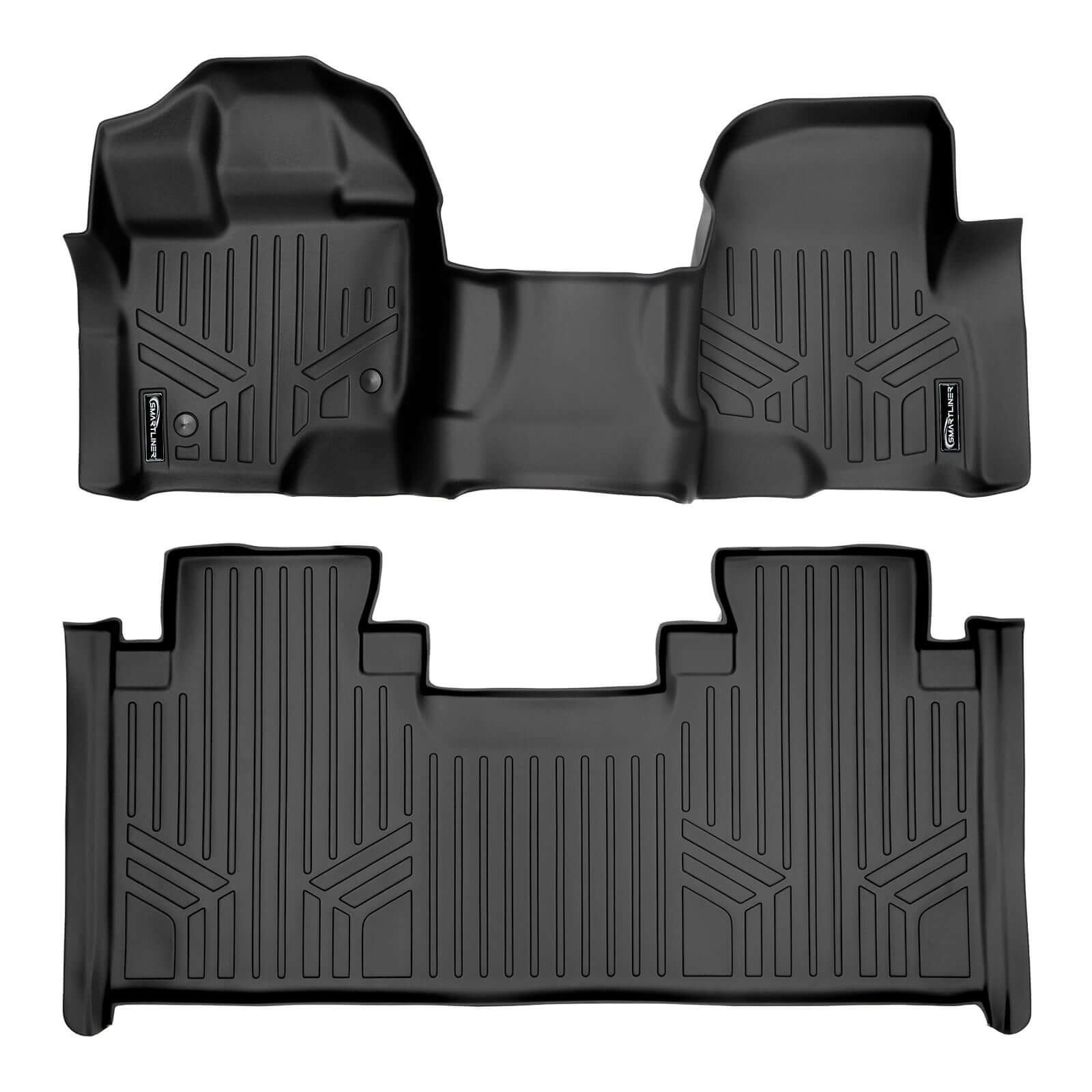 SMARTLINER Custom Fit Floor Liners For 2015-2025 Ford F-150 SuperCab with 1st Row Bench Seat with OTH Coverage Smartliner USA