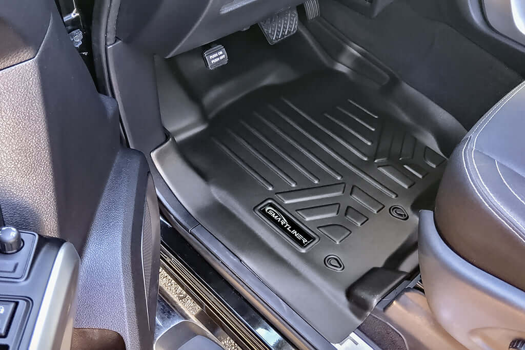 SMARTLINER Custom Fit Floor Liners For 2017-2022 Nissan Titan King Cab With No OTH coverage Smartliner USA