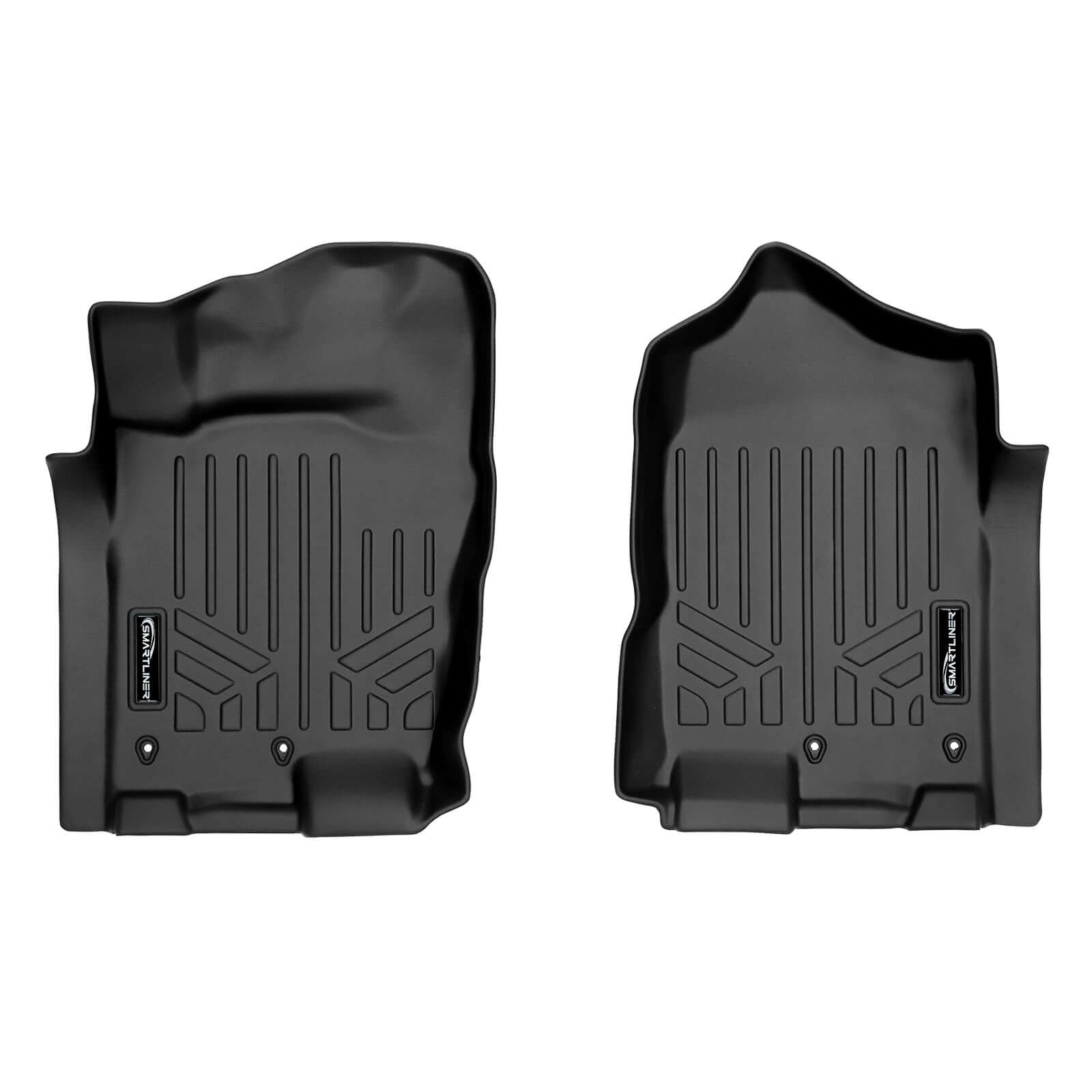 SMARTLINER Custom Fit Floor Liners For Crew Cab 2017-2024 Nissan Titan With Bench Seat and No Under-Seat Storage Smartliner USA