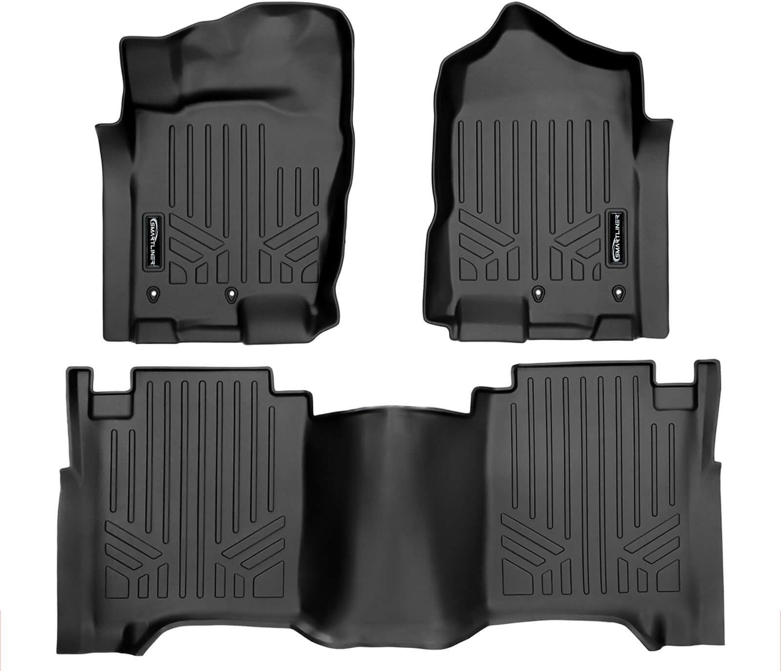 SMARTLINER Custom Fit Floor Liners For 2017-2022 Nissan Titan King Cab With No OTH coverage Smartliner USA