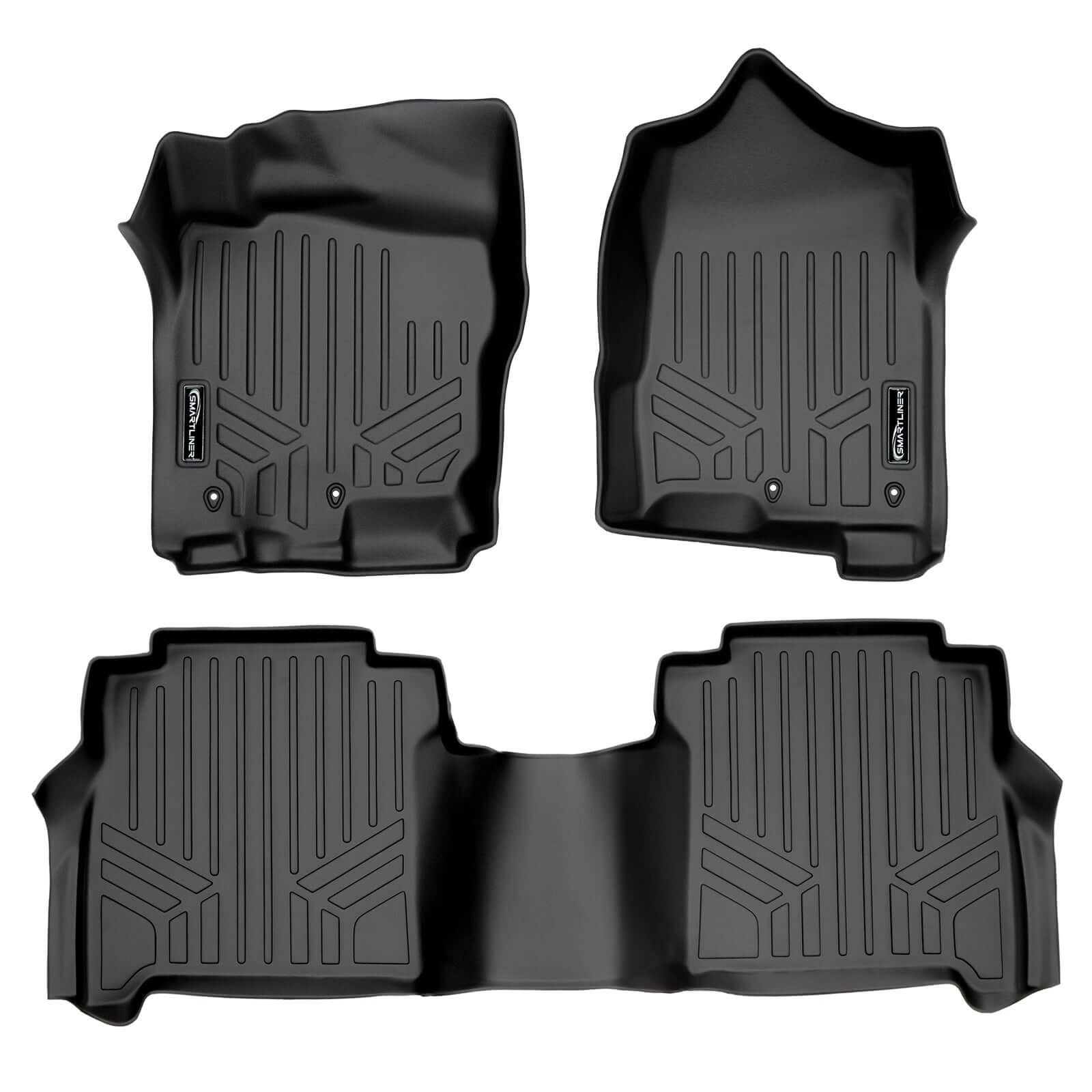 SMARTLINER Custom Fit Floor Liners For 2017-2025 Nissan Titan Crew Cab With Under Seat Storage Smartliner USA