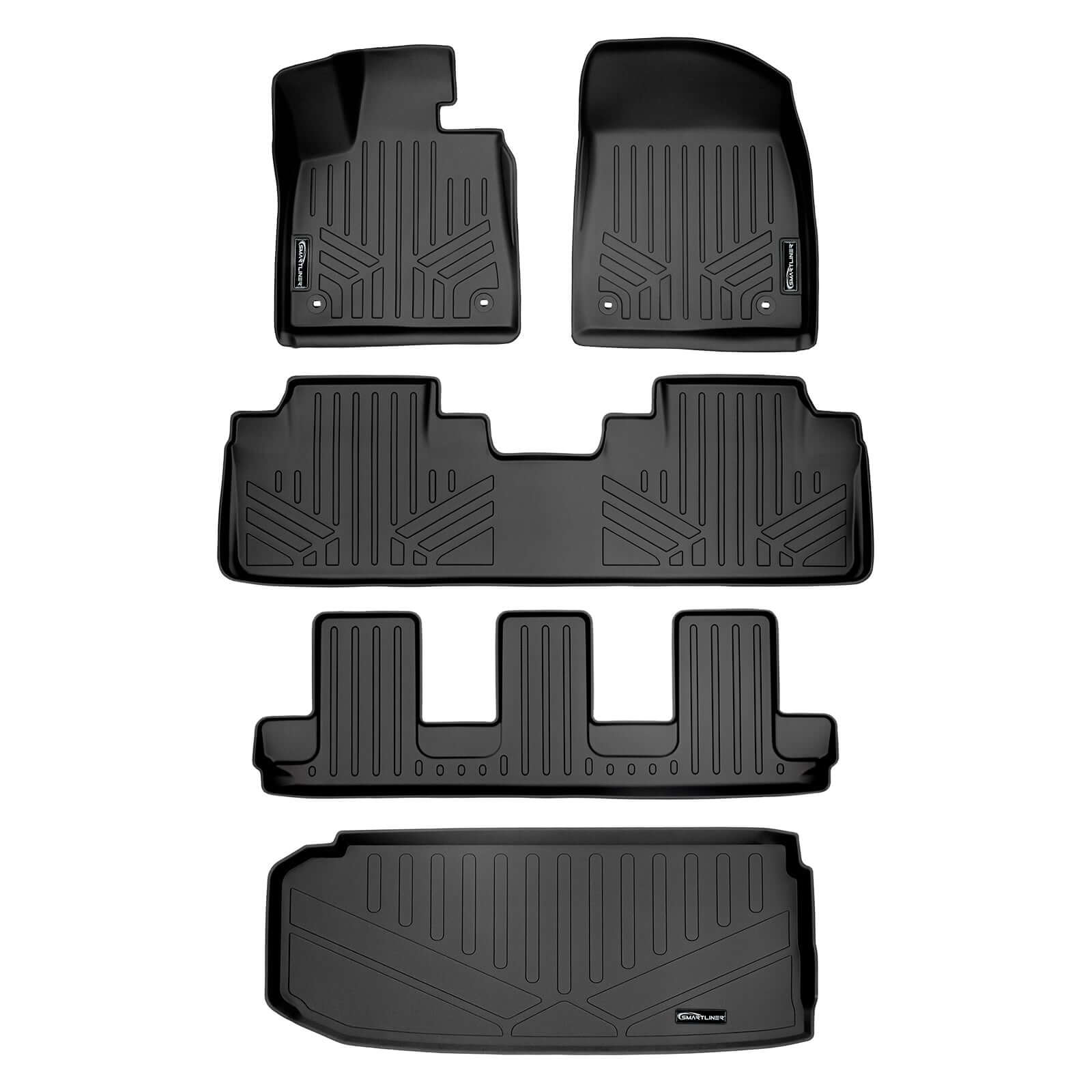 SMARTLINER Custom Fit Floor Liners For 2018-2022 Lexus RXL (7 Passenger) Smartliner USA