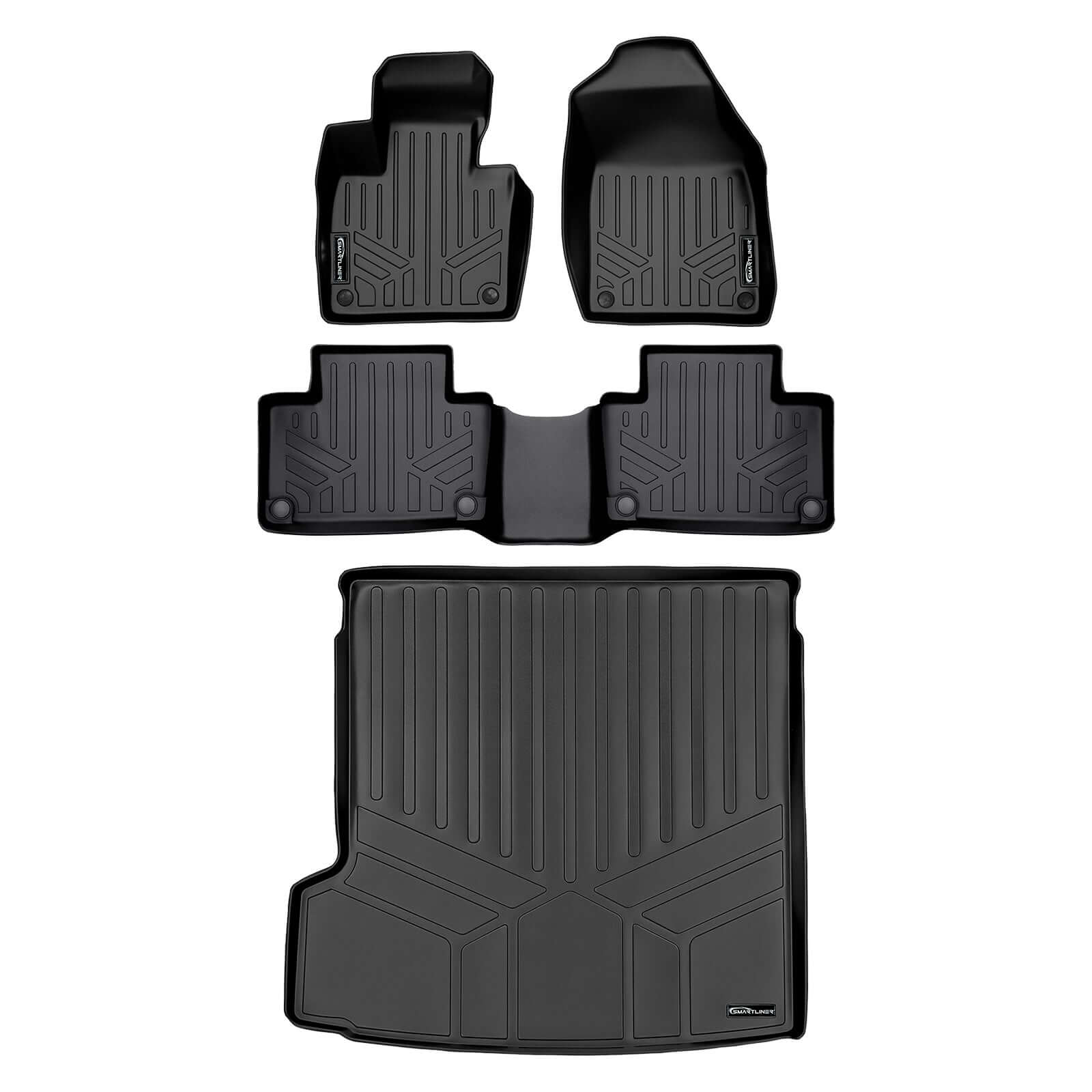 SMARTLINER Custom Fit Floor Liners For 2020-2025 Volvo XC90 (6 Passenger Models. No Plug-in Hybrid Models) Smartliner USA