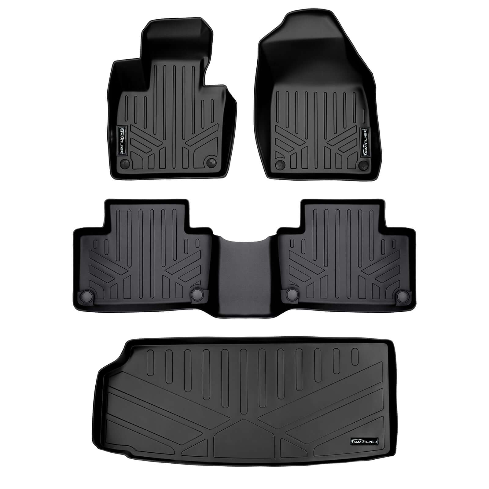 SMARTLINER Custom Fit Floor Liners For 2020-2025 Volvo XC90 (6 Passenger Models. No Plug-in Hybrid Models) Smartliner USA