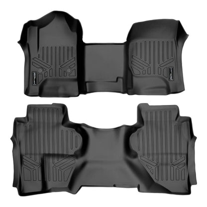SMARTLINER Custom Fit Floor Liners For 2019 Silverado 1500 LD/ GMC Sierra 1500 LD Double Cab (Over the Hump Coverage) Smartliner USA