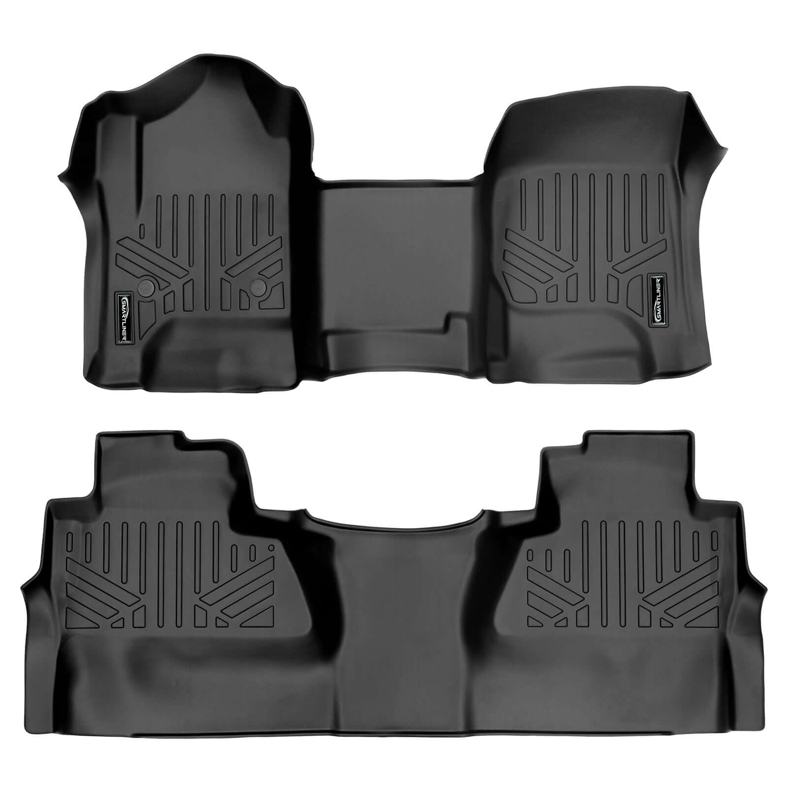 SMARTLINER Custom Fit Floor Liners For Crew Cab 2014-2018 Silverado/Sierra 1500 - 2015-2021 2500/3500 HD Smartliner USA