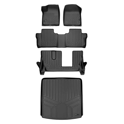 SMARTLINER Custom Fit Floor Liners For 2020-2025 Cadillac XT6 with 2nd Row Bench Seat Smartliner USA