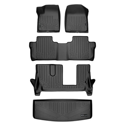 SMARTLINER Custom Fit Floor Liners For 2020-2025 Cadillac XT6 with 2nd Row Bench Seat Smartliner USA