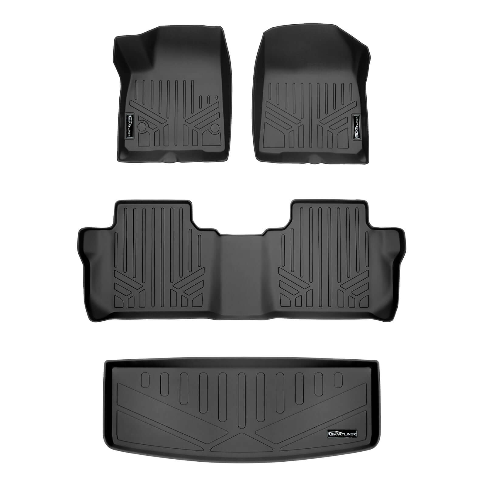 SMARTLINER Custom Fit Floor Liners For 2020-2025 Cadillac XT6 with 2nd Row Bench Seat Smartliner USA