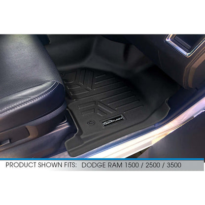 Smart Trim™ Custom Fit Floor Liners For 2012-2022 Ram 1500/2500/3500 Crew (4 Full Size Doors) with 1st Row Bench Seat Smartliner USA