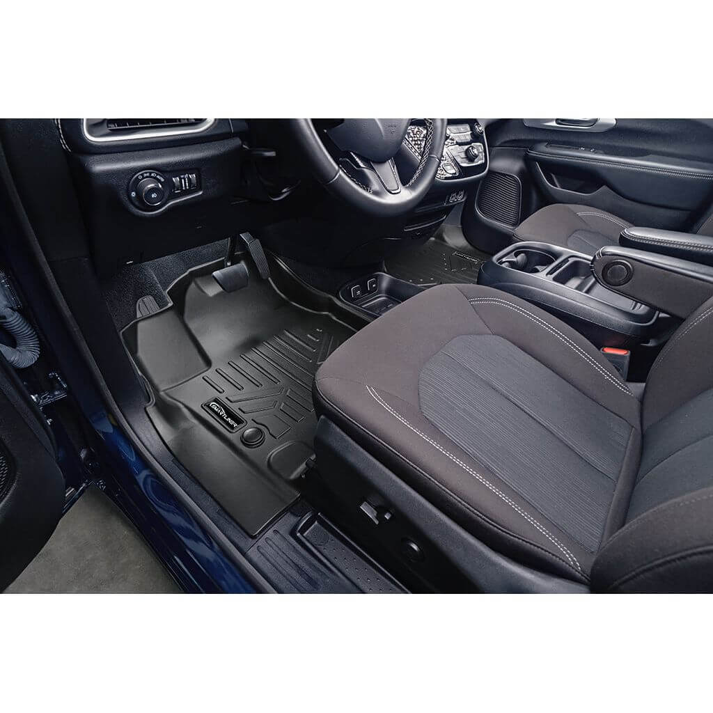 SMARTLINER Custom Fit Floor Liners For 2021-2025 Chrysler Pacifica with 2nd Row Bench (Touring & L Models) Smartliner USA