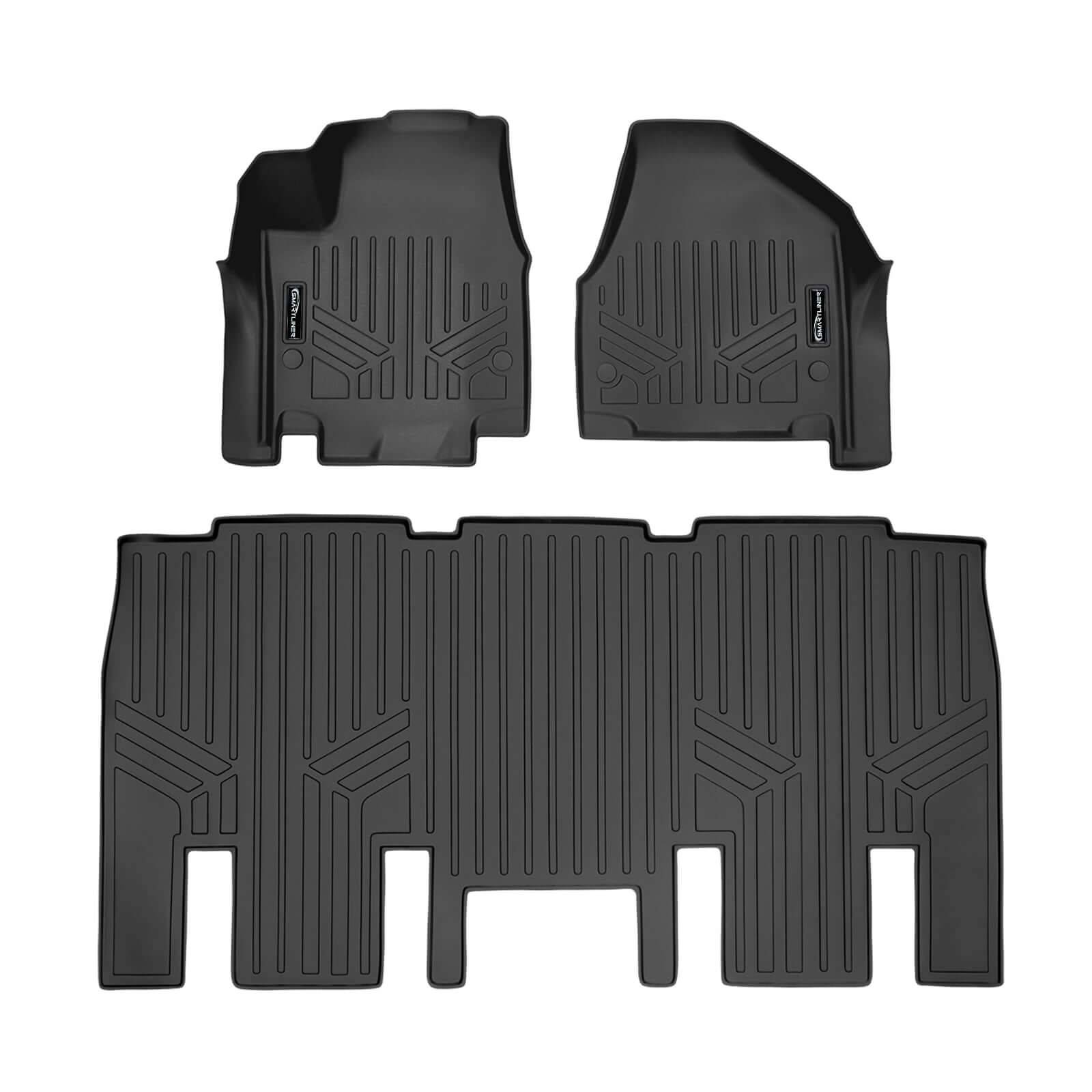 SMARTLINER Custom Fit Floor Liners For 2021-2025 Chrysler Pacifica with 2nd Row Bench (Touring & L Models) Smartliner USA
