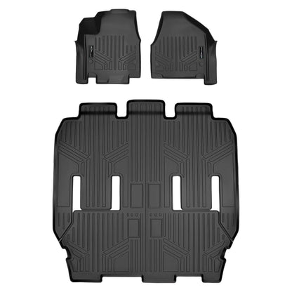Smart Trim™ Custom Fit Floor Liners For 2017-2020 Chrysler Pacifica with 2nd Row Bucket Seats Smartliner USA