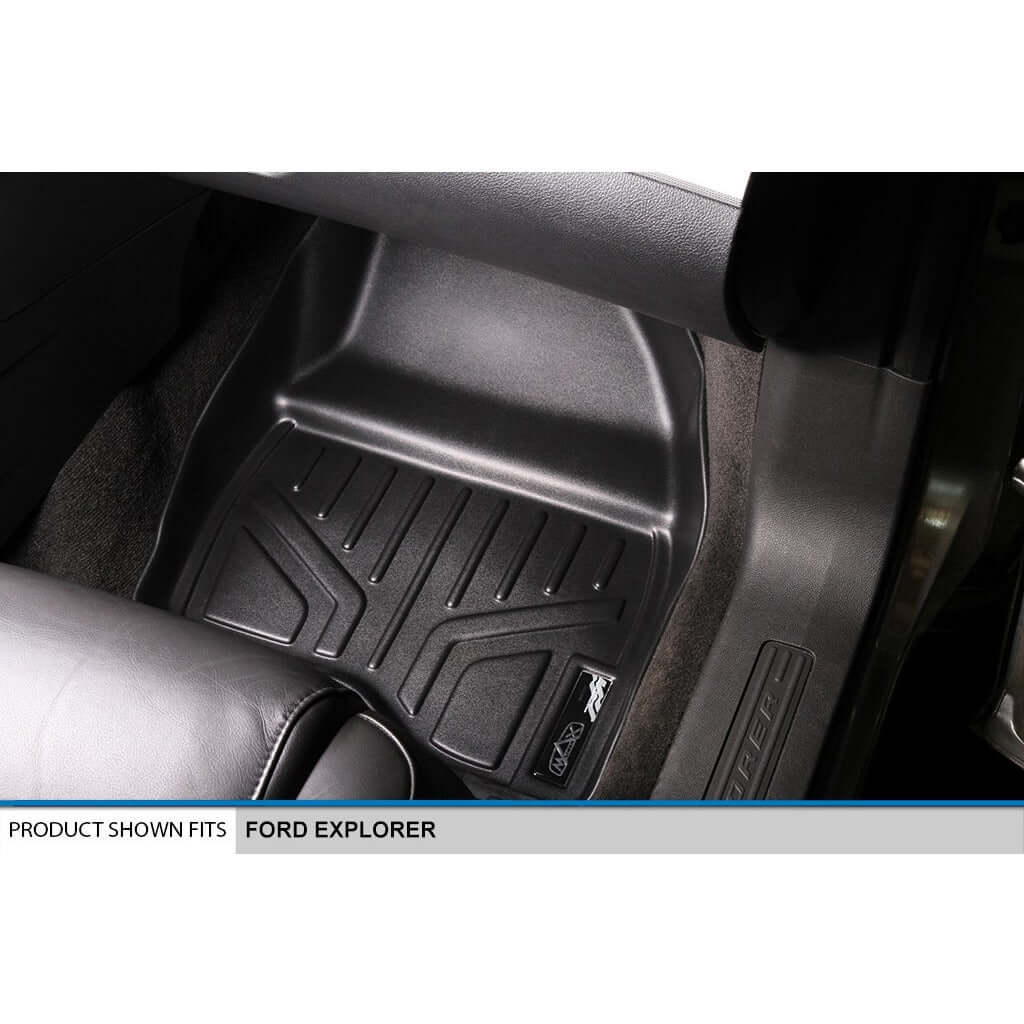 SMARTLINER Custom Fit Floor Liners For 2017-2019 Ford Explorer (without 2nd Row Center Console) Smartliner USA