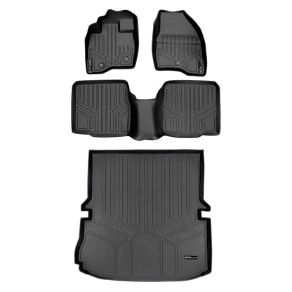 SMARTLINER Custom Fit Floor Liners For 2017-2019 Ford Explorer without 2nd Row Center Console Smartliner USA