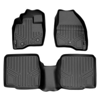 SMARTLINER Custom Fit Floor Liners For 2017-2019 Ford Explorer without 2nd Row Center Console Smartliner USA