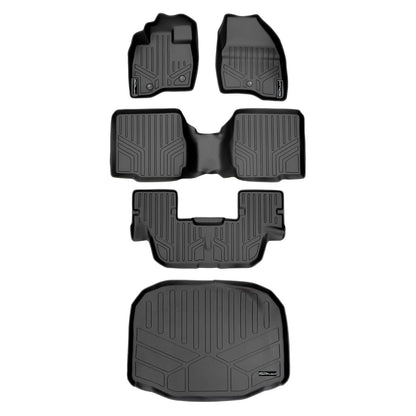 SMARTLINER Custom Fit Floor Liners For 2017-2019 Ford Explorer with 2nd Row Center Console Smartliner USA
