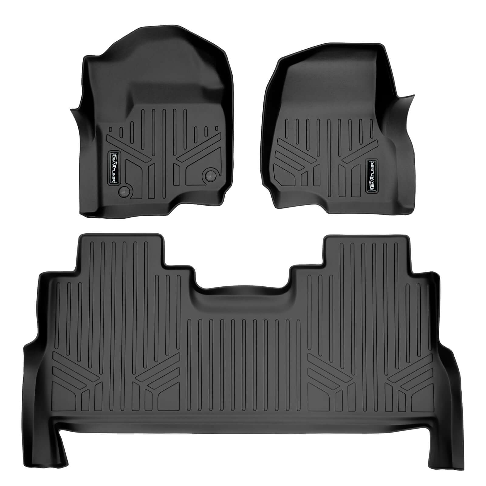 SMARTLINER Custom Fit Floor Liners For 2017-2025 Ford F-250/F-350 Super Duty Crew Cab with 1st Row Bucket Seats Smartliner USA