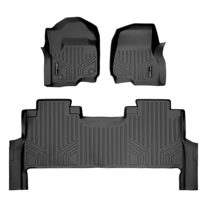 SMARTLINER Custom Fit Floor Liners For 2017-2025 Ford F-250/F-350 Super Duty Crew Cab with 1st Row Bench Seat Smartliner USA