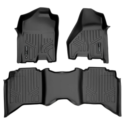 SMARTLINER Custom Fit Floor Liners For 2009-2012 Dodge Ram 1500 / 2010-2012 2500/3500 Crew Cab (4 Full Size Doors) Smartliner USA
