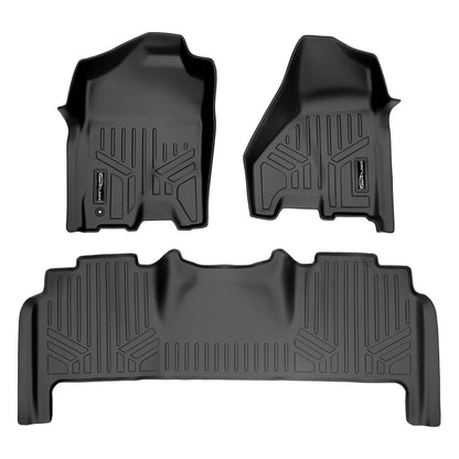 SMARTLINER Custom Fit Floor Liners For 2010-2012 Ram 2500/3500 Mega Cab with Single Front Floor Hook Smartliner USA