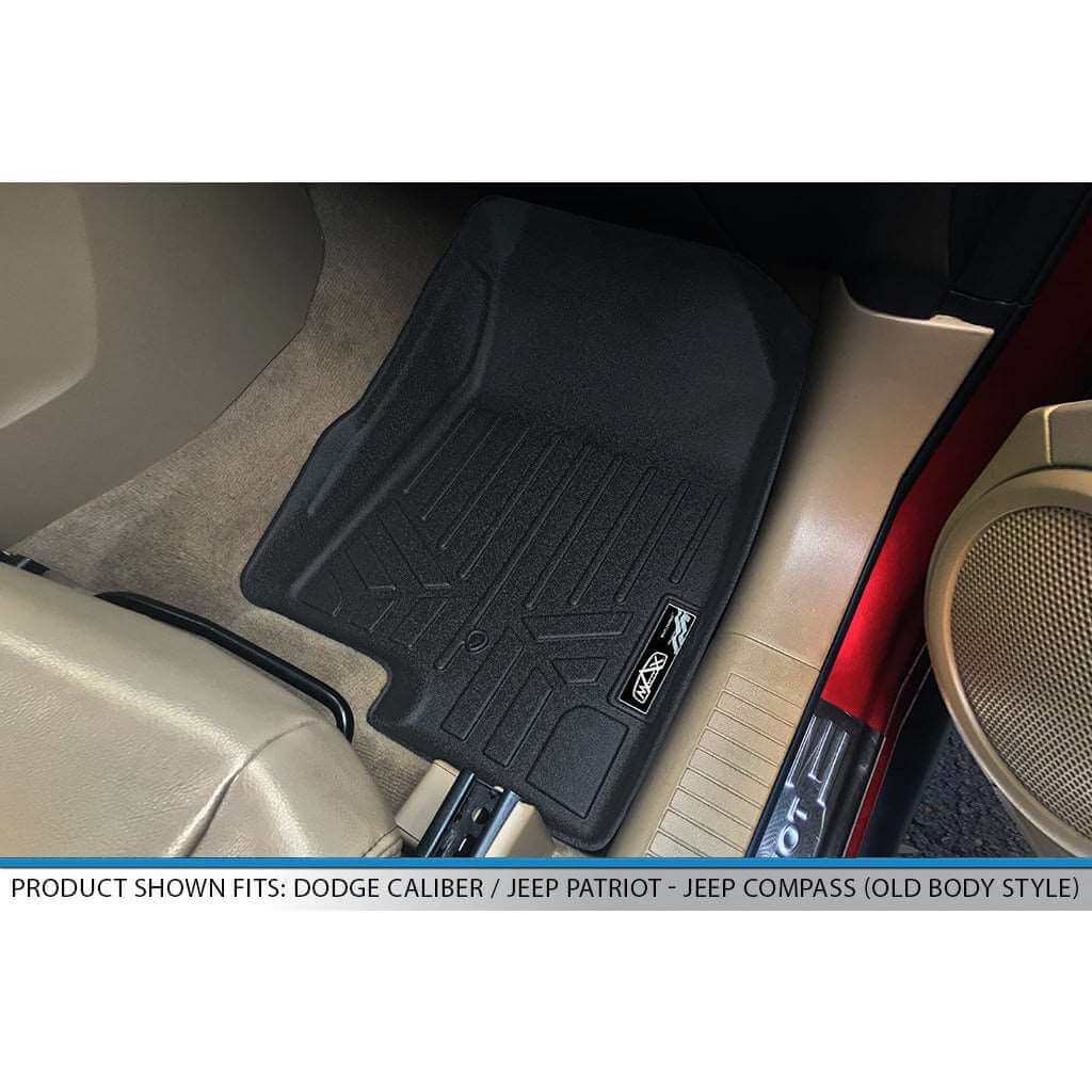 SMARTLINER Custom Fit Floor Liners For 2007-2012 Dodge Caliber / 2007-2017 Jeep Patriot / Compass Old Body Style Smartliner USA