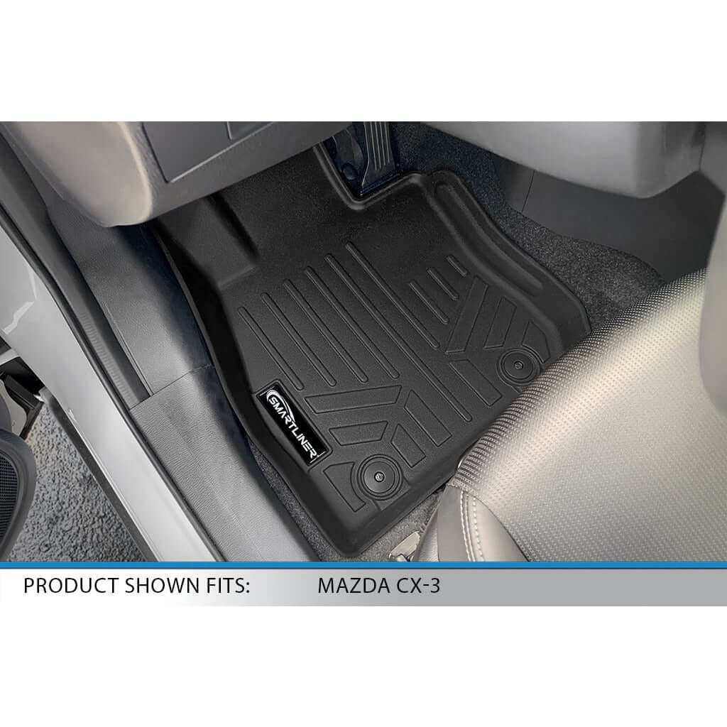 SMARTLINER Custom Fit Floor Liners For 2016-2021 Mazda CX-3 With Cargo Tray Smartliner USA