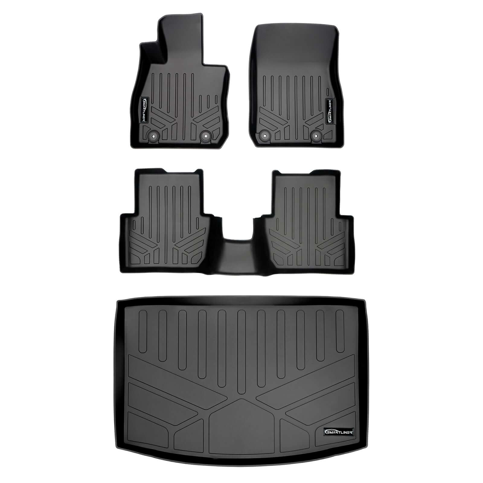 SMARTLINER Custom Fit Floor Liners For 2016-2021 Mazda CX-3 With Cargo Tray Smartliner USA
