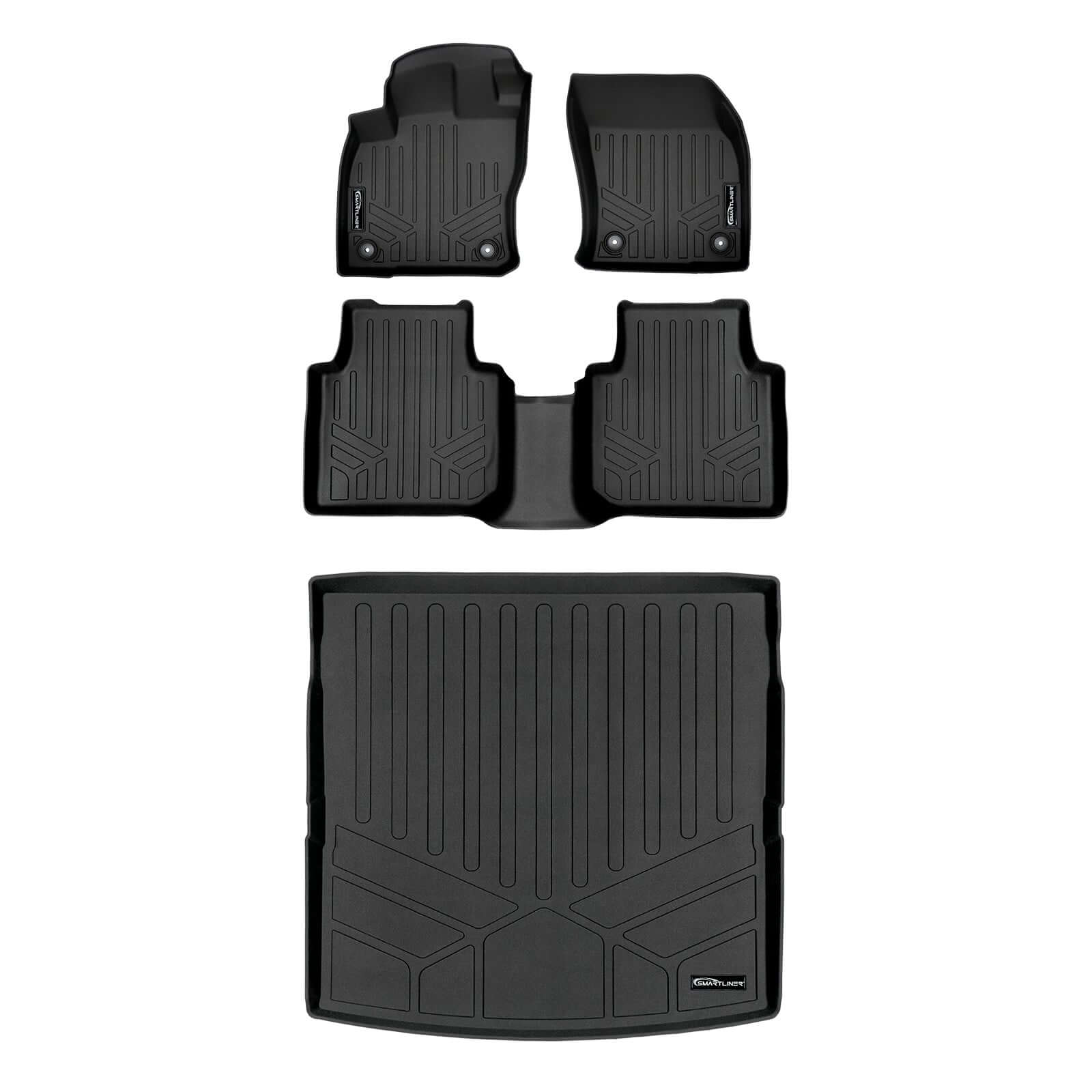 SMARTLINER Custom Fit Floor Liners For 2018-2024 Volkswagen Tiguan (7 Passenger) Smartliner USA