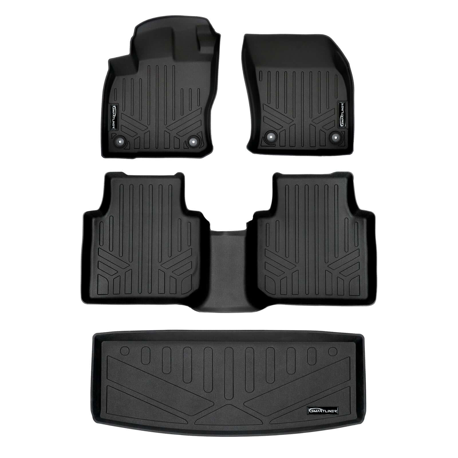 SMARTLINER Custom Fit Floor Liners For 2018-2024 Volkswagen Tiguan (7 Passenger) Smartliner USA