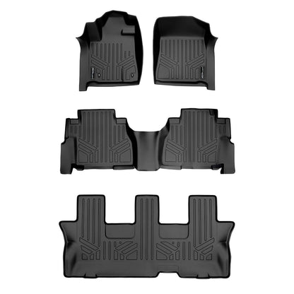 SMARTLINER Custom Fit Floor Liners For 2008-2011 Toyota Sequoia (with Bench Seat) Smartliner USA