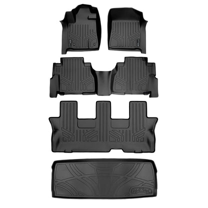 SMARTLINER Custom Fit Floor Liners For 2008-2011 Toyota Sequoia (with Bench Seat) Smartliner USA