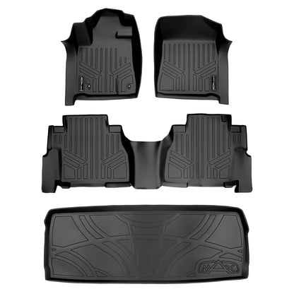 SMARTLINER Custom Fit Floor Liners For 2008-2011 Toyota Sequoia (with Bench Seat) Smartliner USA