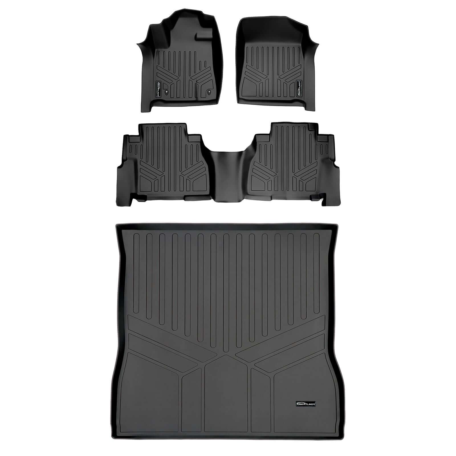 SMARTLINER Custom Fit Floor Liners For 2008-2011 Toyota Sequoia (with Bench Seat) Smartliner USA