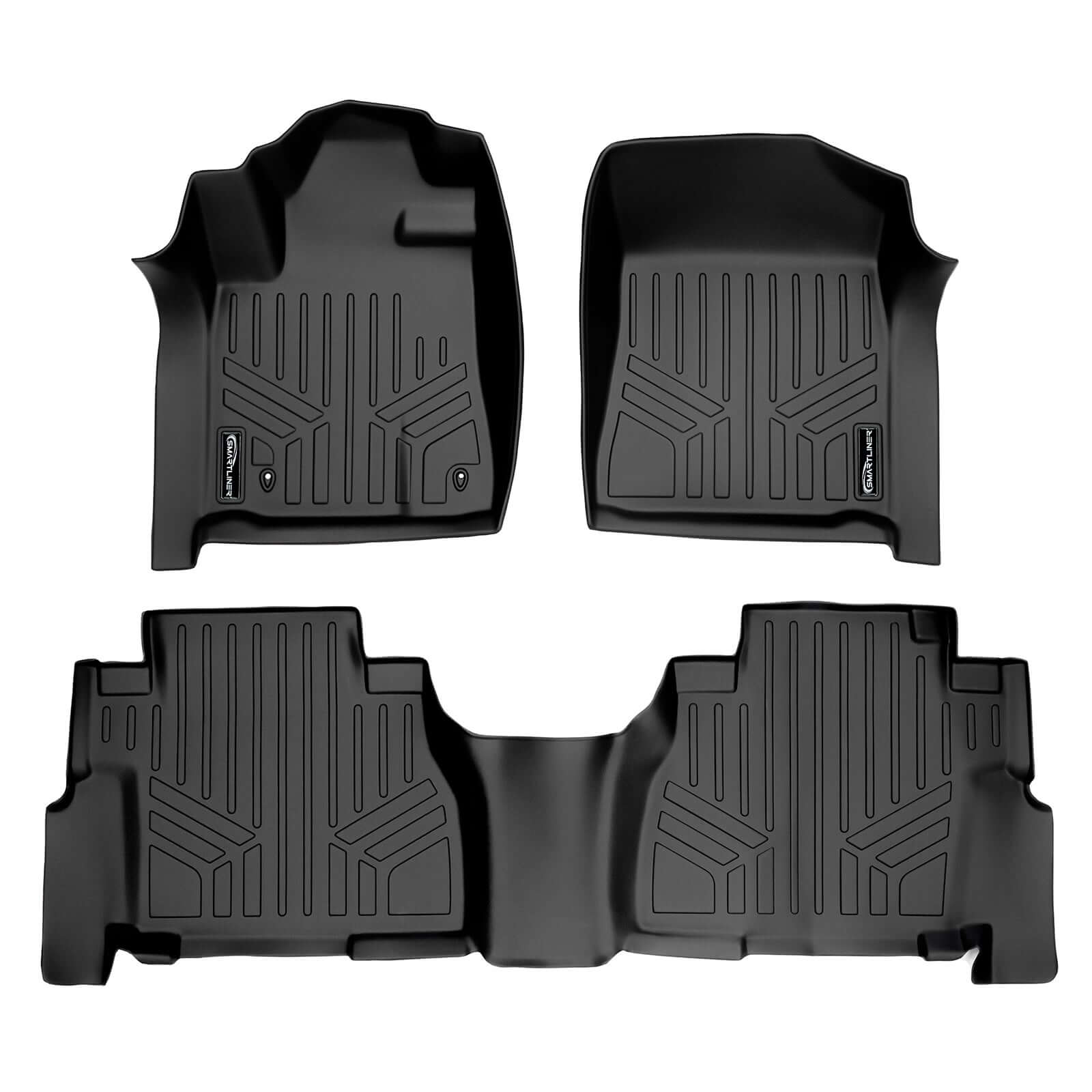 SMARTLINER Custom Fit Floor Liners For 2008-2011 Toyota Sequoia (with Bench Seat) Smartliner USA