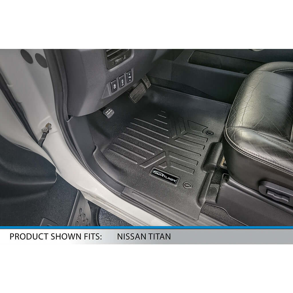 SMARTLINER Custom Fit Floor Liners For 2008-2015 Nissan Titan Crew Cab Smartliner USA