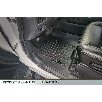 SMARTLINER Custom Fit Floor Liners For 2008-2010 QX56 / 08-15 Armada / Titan (Only Dual Drivers Side Floor Posts) Smartliner USA