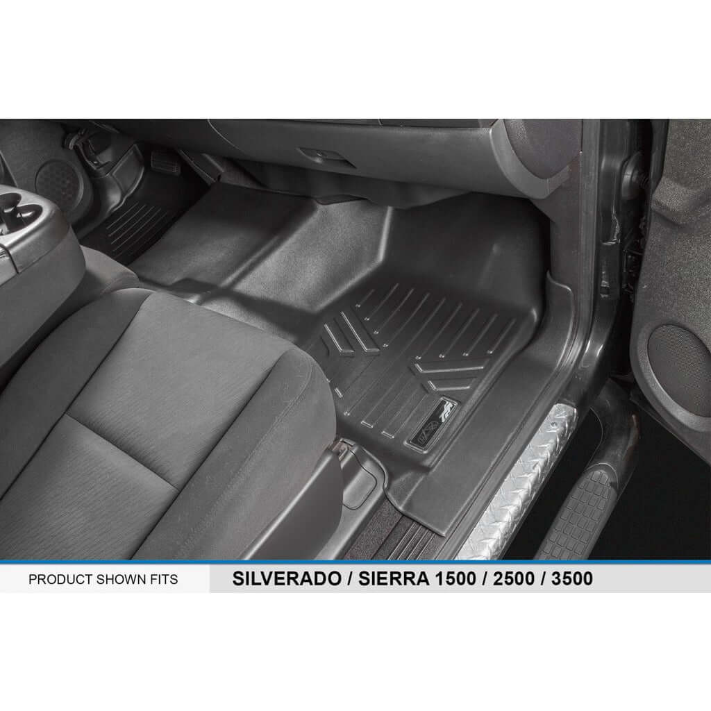 Smart Trim™ Custom Fit Floor Liners For 2007-2013 Silverado/Sierra 1500 - 2007-2014 2500/3500 HD Crew Cabin Smartliner USA