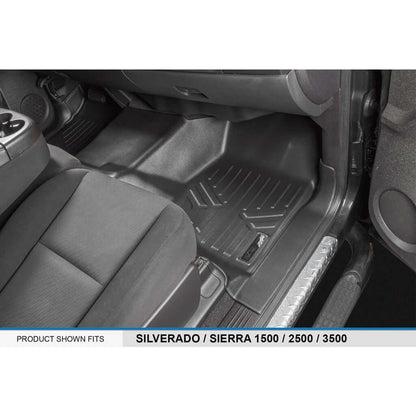 Smart Trim™ Custom Fit Floor Liners For 2007-2013 Silverado/Sierra 1500 - 2007-2014 2500/3500 HD Crew Cabin Smartliner USA
