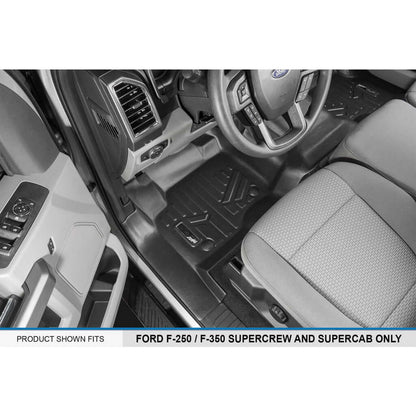 SMARTLINER Custom Fit Floor Liners For 2017-2025 Ford F-250/F-350 Super Duty Crew Cab with 1st Row Bench Seat Smartliner USA