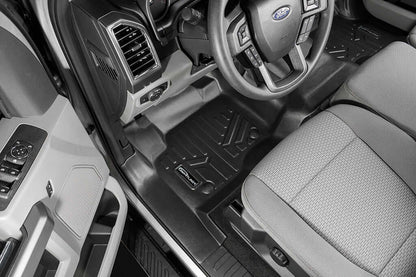 SMARTLINER Custom Fit Floor Liners For 2017-2025 Ford F-250|F-350 Super Crew Cab with 1st Row Bench Seat with Over The Hump Coverage and no 2nd Row Under Seat Storage Smartliner USA